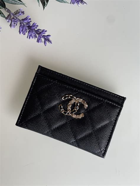 chanel red card case|Chanel caviar credit card case.